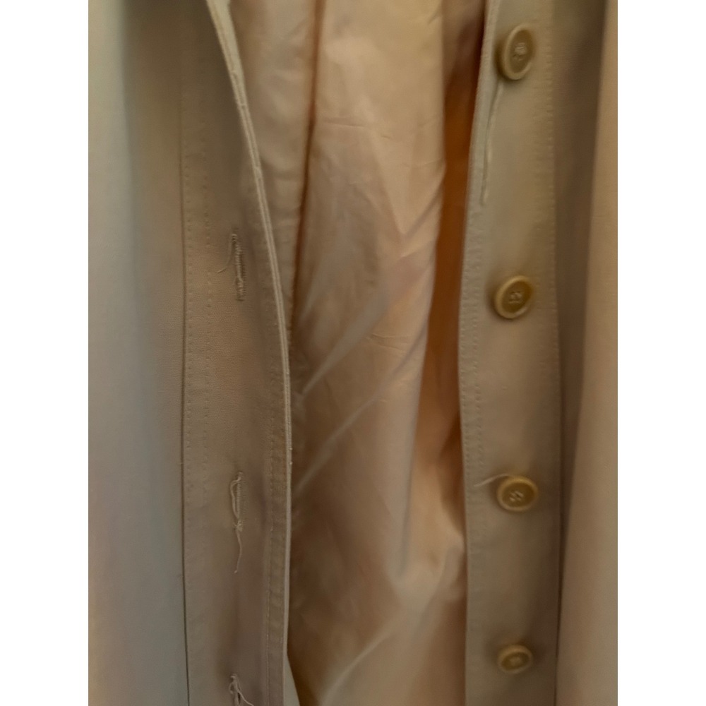 P.B.D. International Trench Coat Tan Hooded Belted Long Jacket Vintage Size 9 - Picture 6 of 7